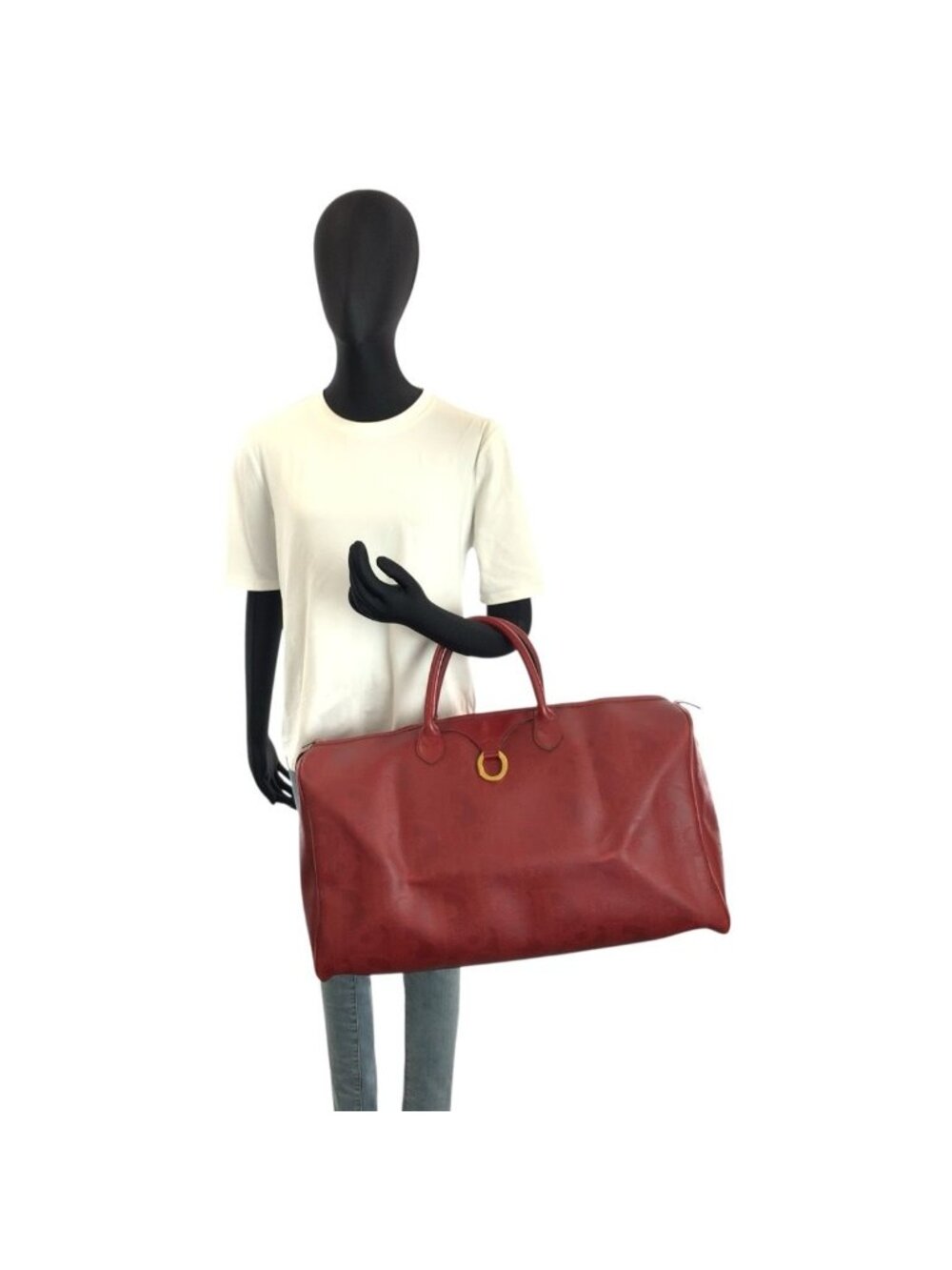 Dior Vintage Trotter Red Boston Bag 2-Way - Picture 7 of 9
